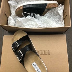 Steve Madden Gessica Black Sandals